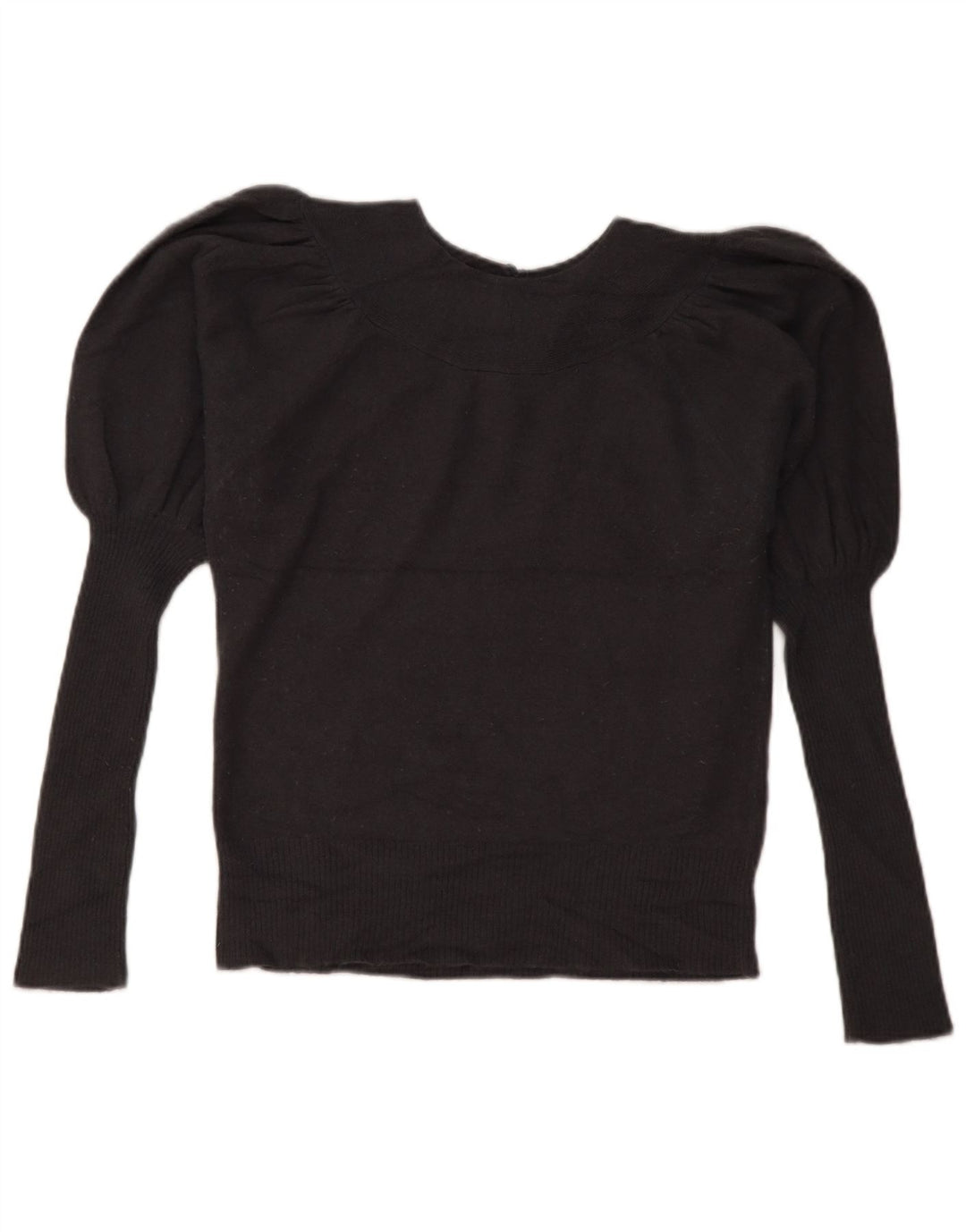 French Connection Dame Boat Neck Jumper Sweater UK 14 Large Grey Angora