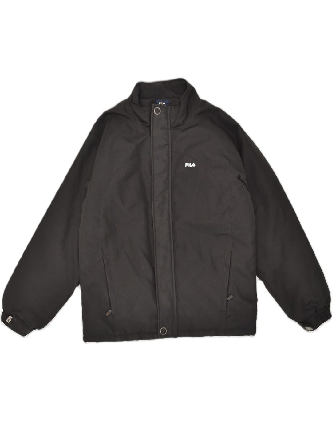 FILA Boys Windbreaker Jacket 15-16 Years XL Black Polyester | Vintage Fila | Thrift | Second-Hand Fila | Used Clothing | Messina Hembry 