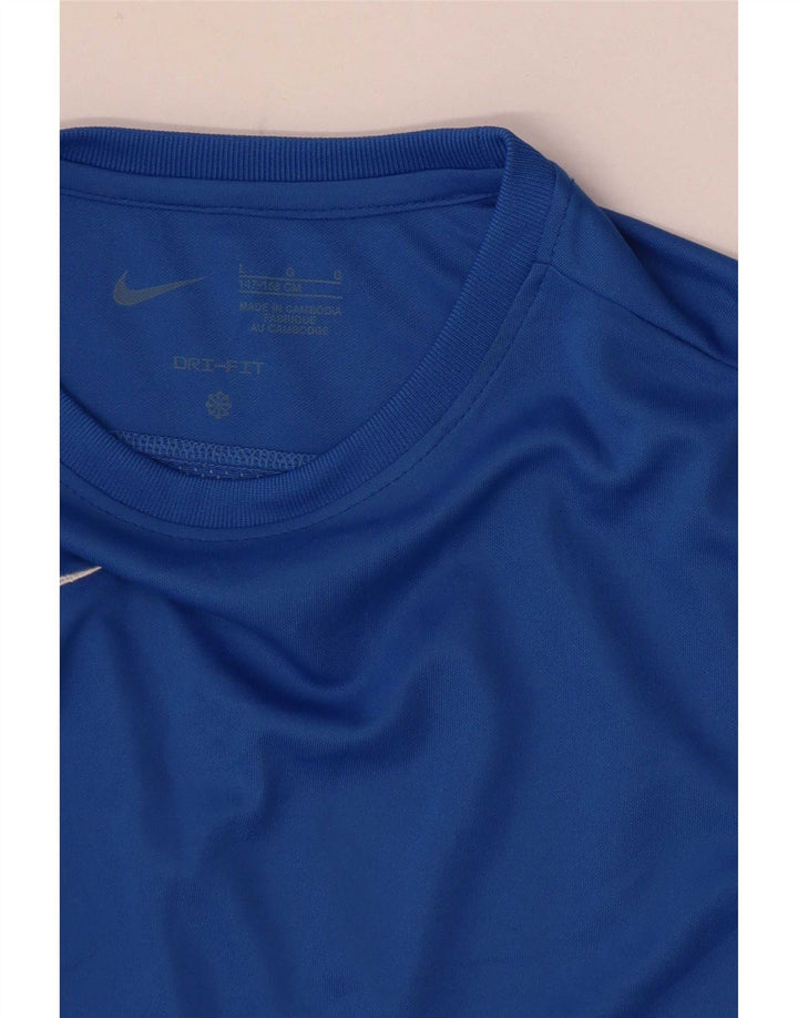 Nike Boys Dri Fit Top Langærmet 12-13 År Stor Blå