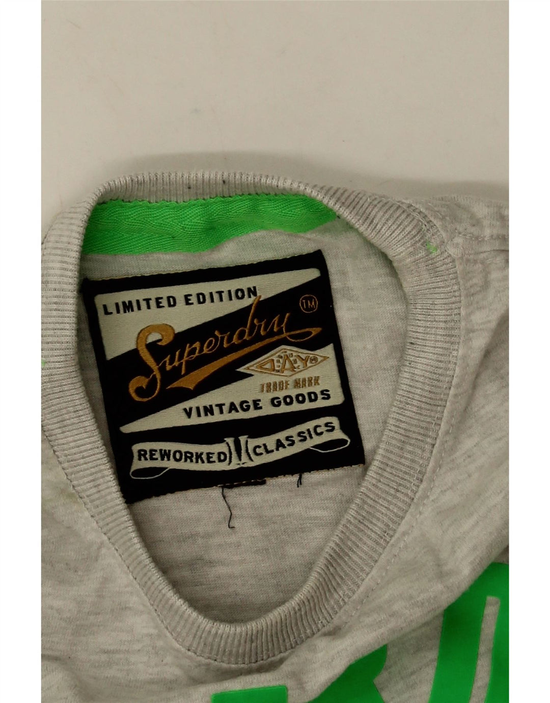 Superdry Herre grafisk T-shirt Top mellemgrå bomuld