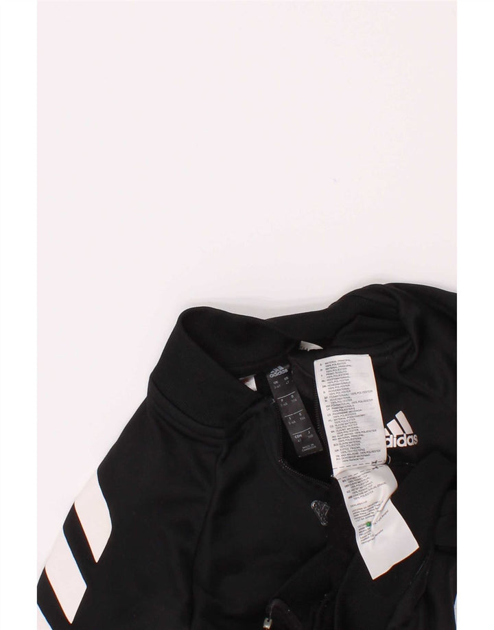 Adidas Drenge Træningsdragt Topjakke 3-4 År Sort Colourblock Polyester