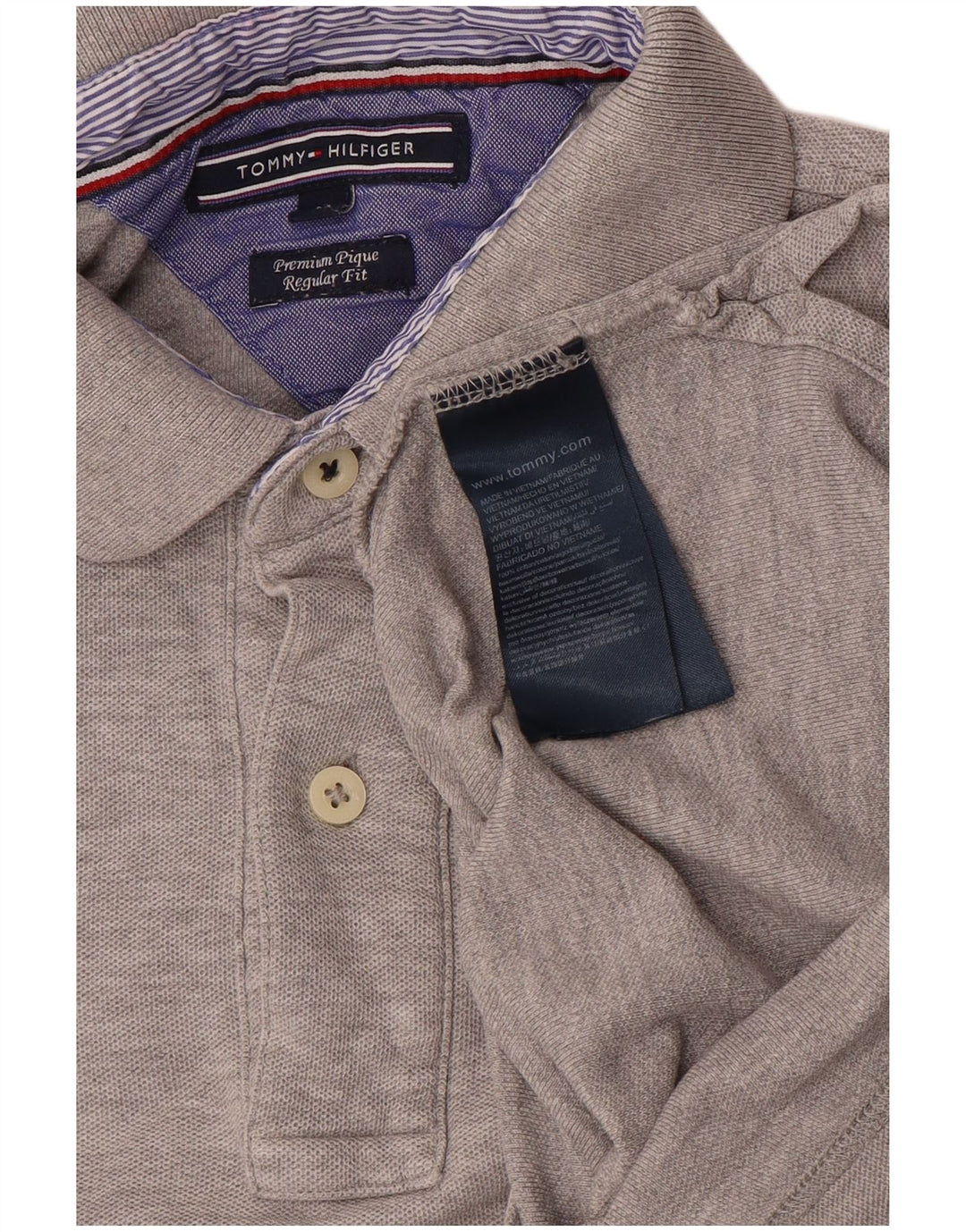 TOMMY HILFIGER Herre Regular Fit Polo Shirt Medium Grey Bomuld