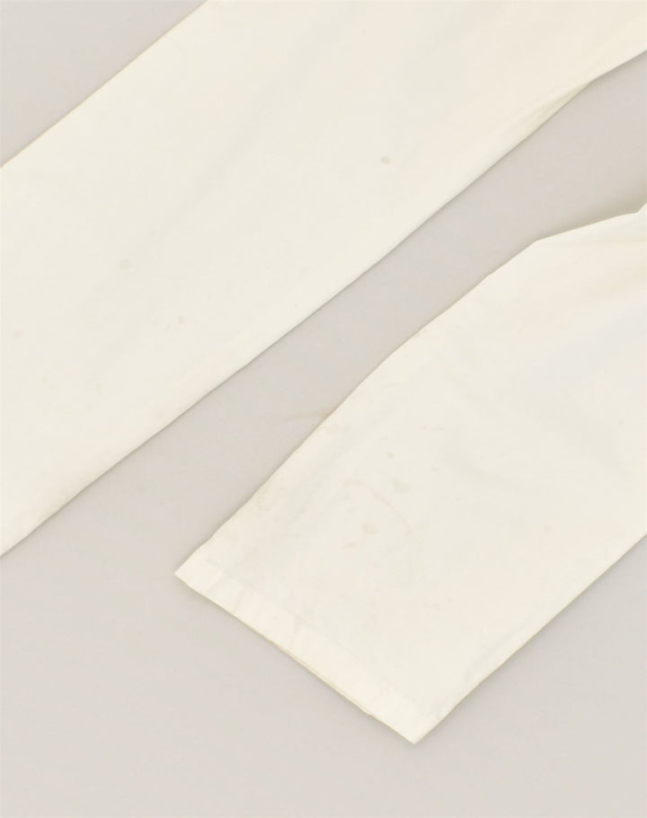 JECKERSON Womens Straight Casual Trousers W25 L30  White Cotton | Vintage Jeckerson | Thrift | Second-Hand Jeckerson | Used Clothing | Messina Hembry 