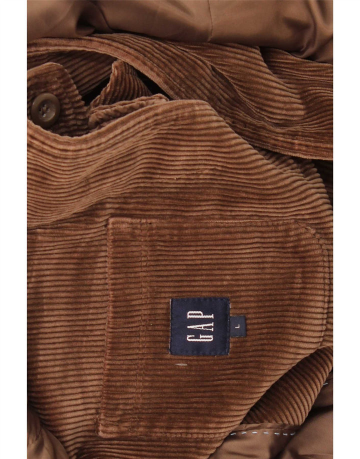 Gap Herre 3-knaps Corduroy Blazer Jacket UK 40 Stor brun bomuld