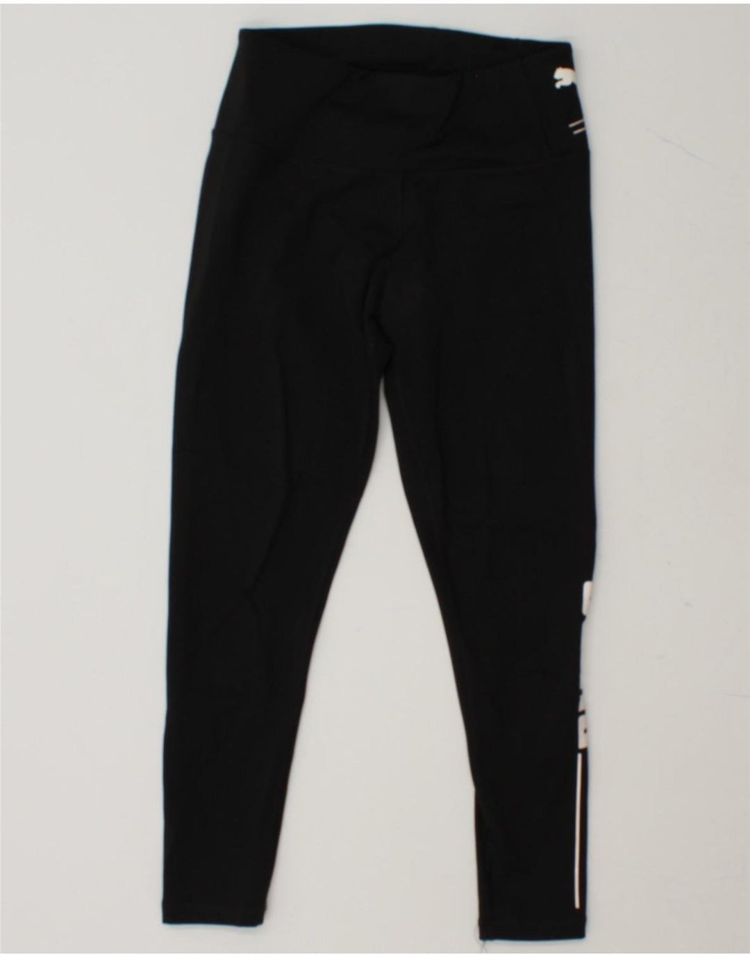PUMA Womens Graphic Leggings UK 10 Small  Black Polyester Vintage Puma and Second-Hand Puma from Messina Hembry 