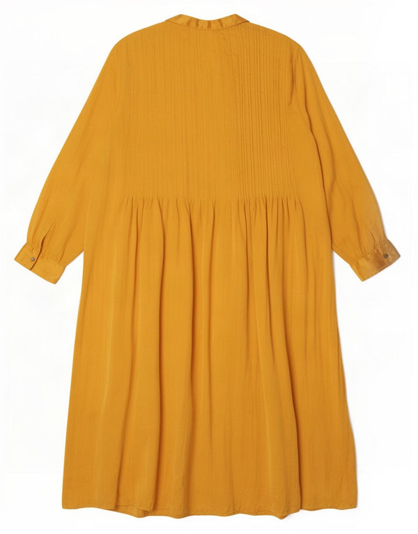 Zara Womens Shirt Dress UK 20 2XL Yellow Polyester