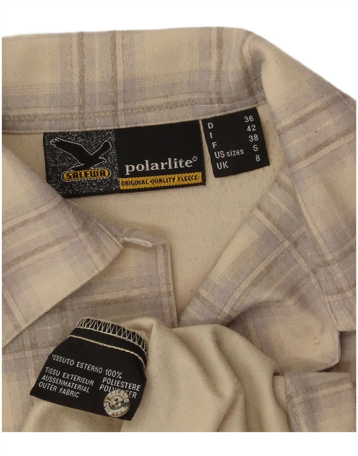 SALEWA Dame Polarlite Flannel Shirt UK 8 Small Beige Ternet Polyester