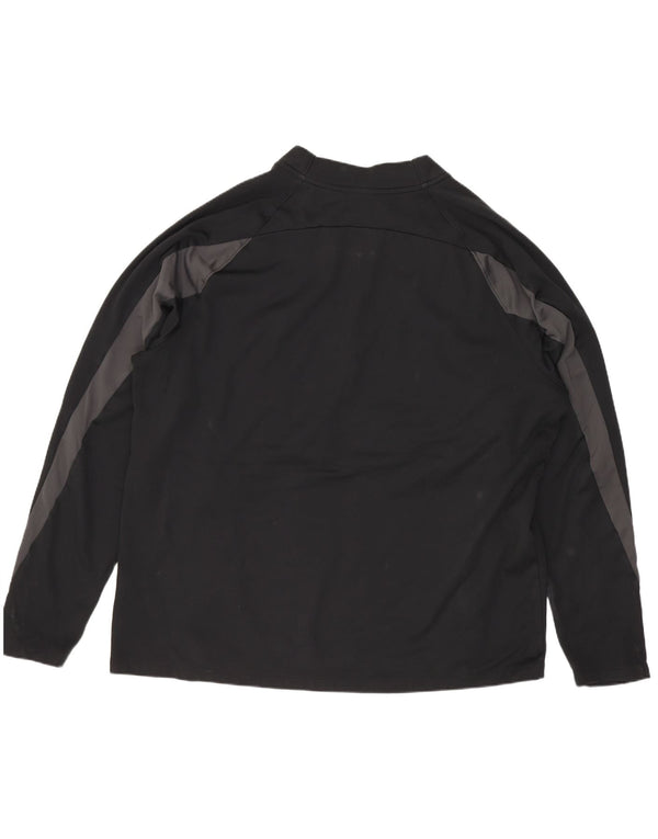 Nike Herre Therma-Fit Pullover med lynlås-hals Træningsdragt Top XL Sort Sports