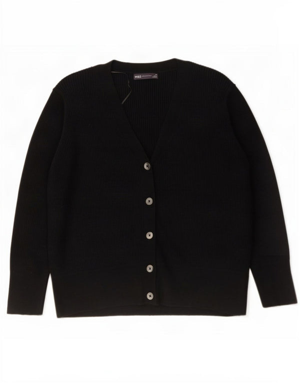 Marks & Spencer Womens Cardigan Sweater UK 20 2XL Black Viscose