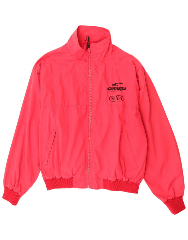 Carrera Herre Graphic Bomber Jacket UK 40 Large Red Polyester