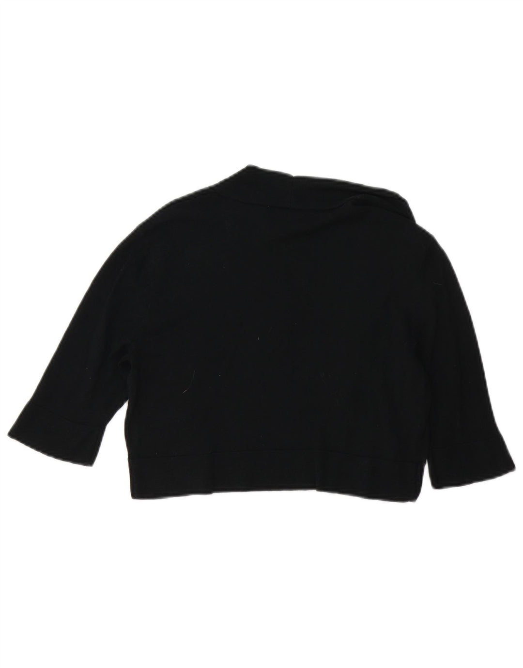 Mossimo Dame Kortærmet Åben Bolero Jumper UK 12 Medium Sort Bomuld