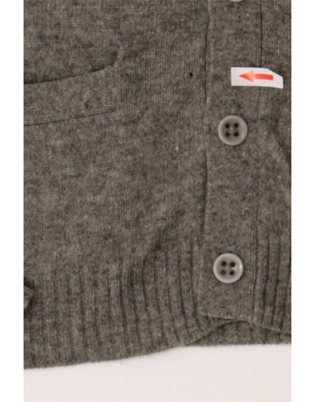 Penguin Herre Cardigan Sweater Medium Grå Lammeuld
