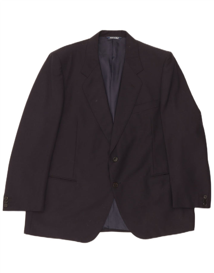 Canali Herre 2-knaps blazerjakke IT 58 4XL Marineblå Ny uld