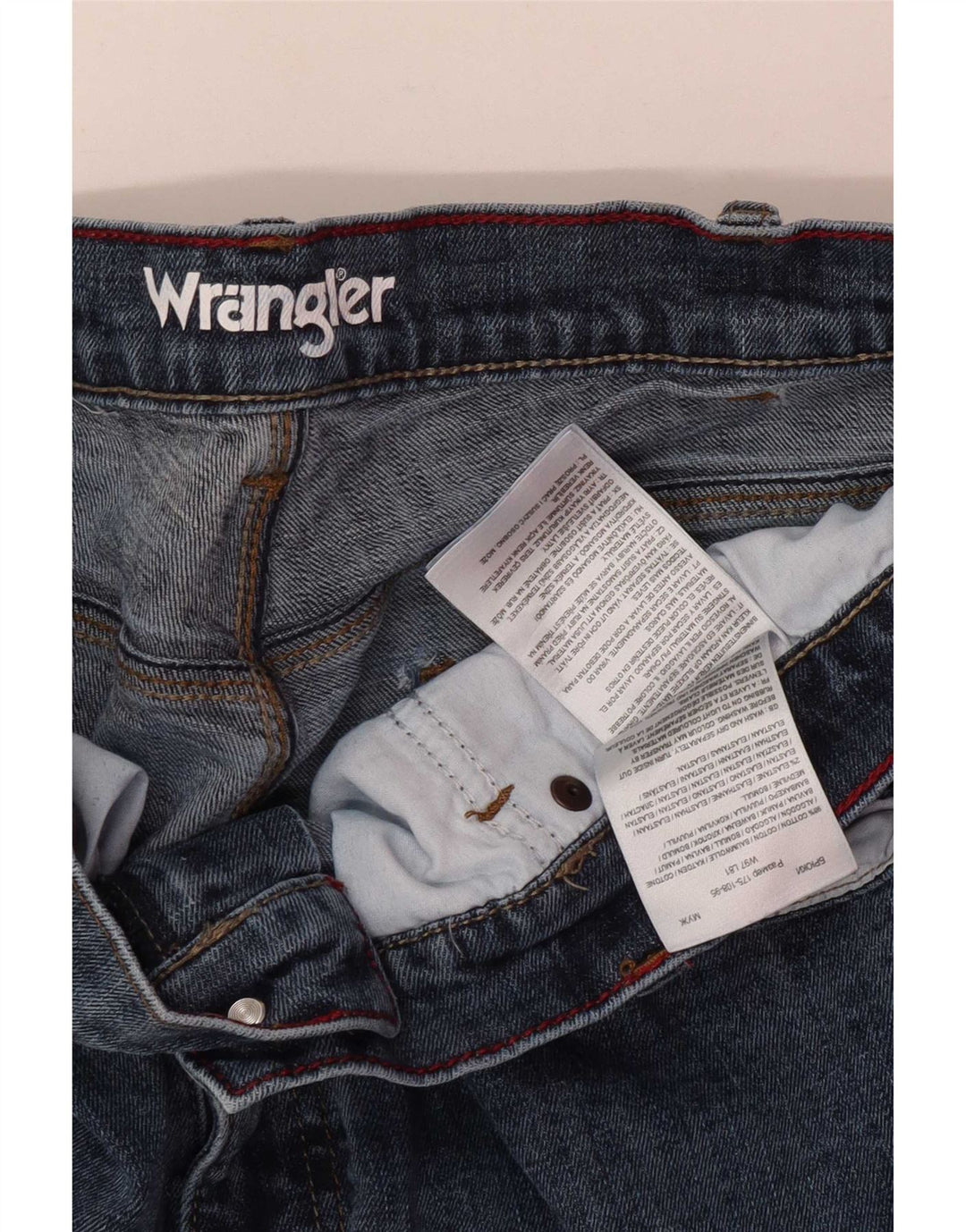 Wrangler Herre Regular Straight Jeans W38 L32 Blå Bomuld