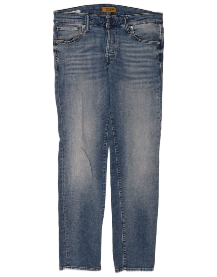 Jack & Jones Herre GLENN Slim Jeans W32 L30 Blå Bomuld