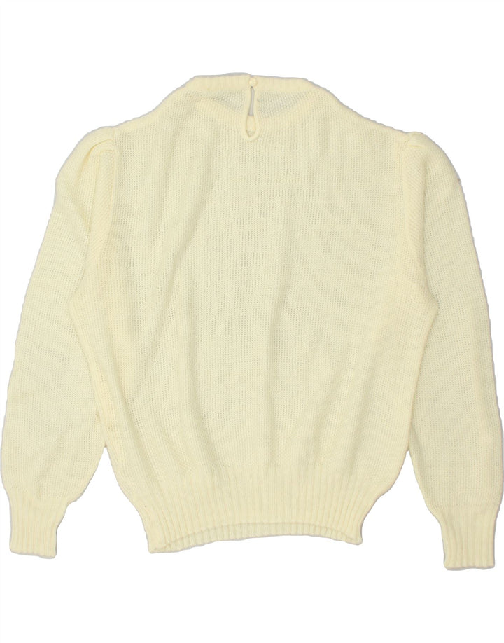 C&A Womens Crew Neck Jumper Sweater EU 46 XL Off White Acrylic Vintage C&A and Second-Hand C&A from Messina Hembry 