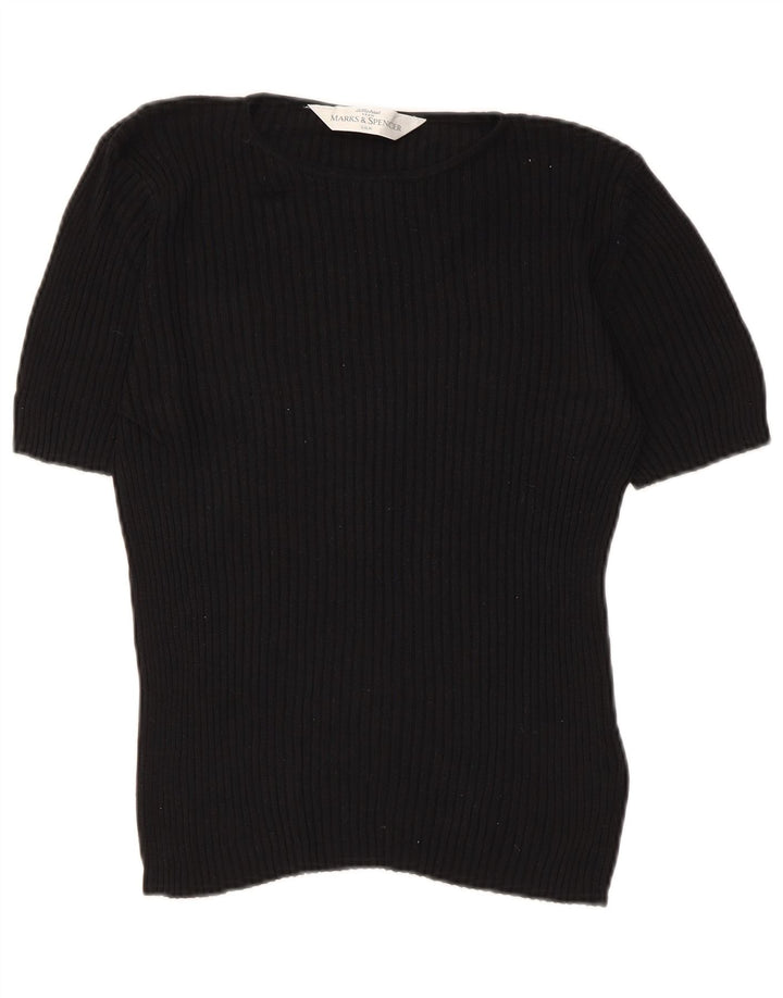 Marks & Spencer Damebluse Top UK 12 Medium Sort Silke