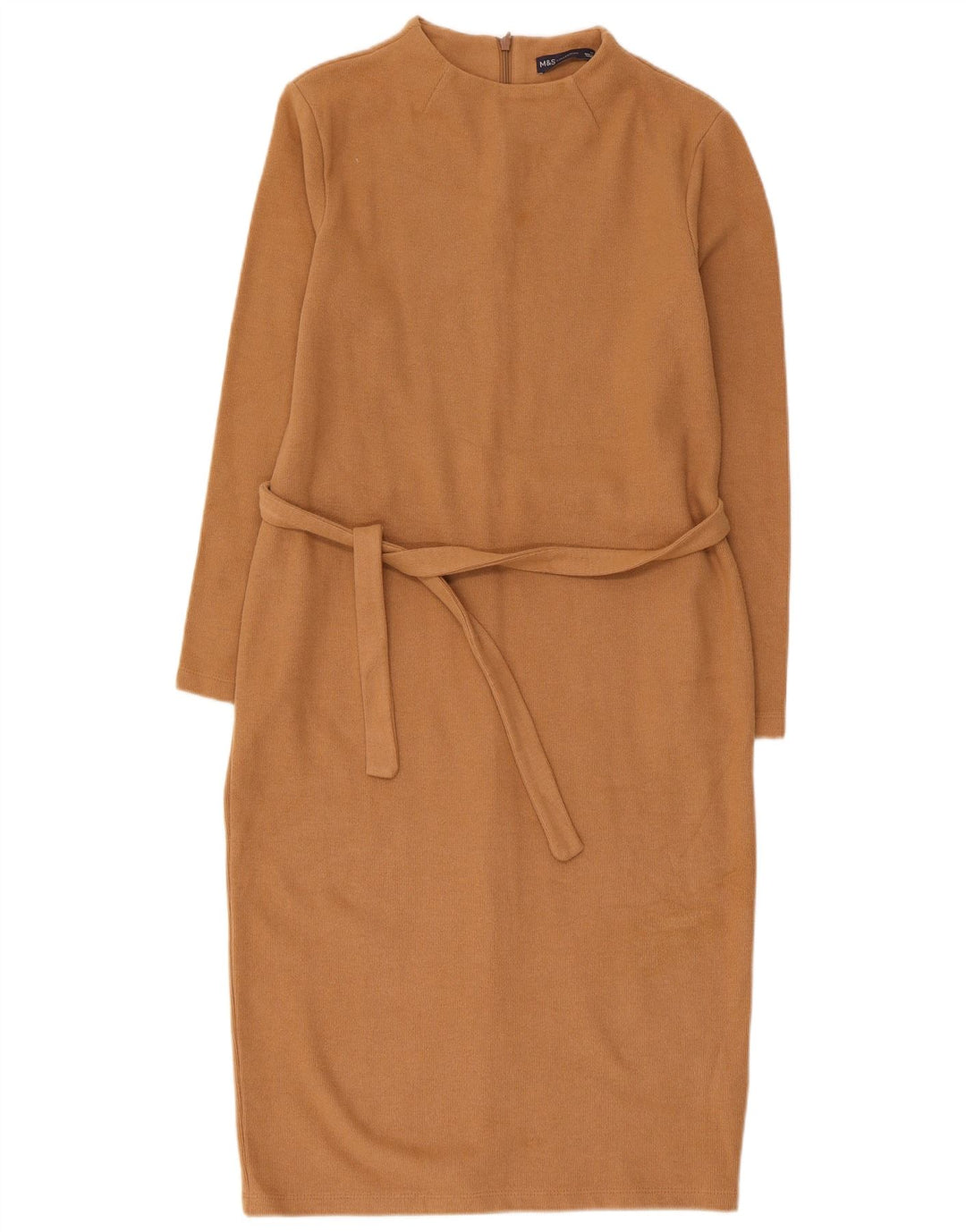 Marks & Spencer Dame Jumper Dress UK 12 Medium Brun Bomuld