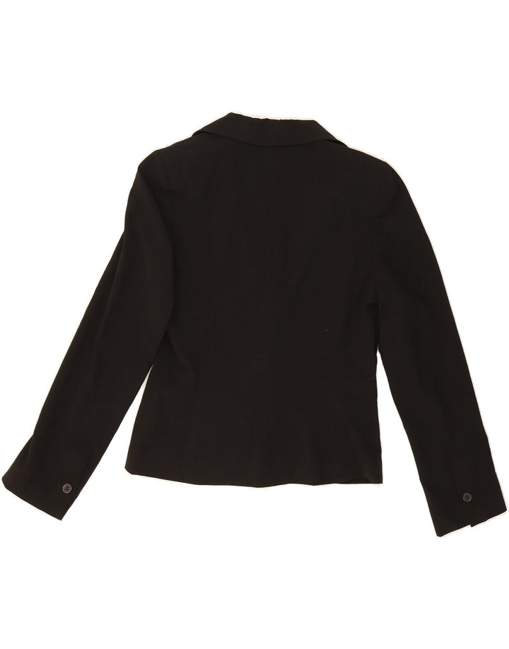 OASIS Womens 1 Button Blazer Jacket UK 12 Medium Black Polyester Vintage Oasis and Second-Hand Oasis from Messina Hembry 