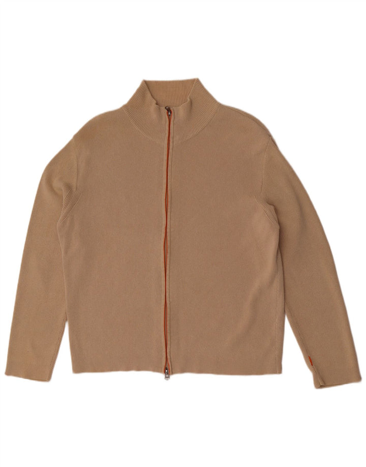 HUGO BOSS Herre cardigantrøje Stor Beige Bomuld