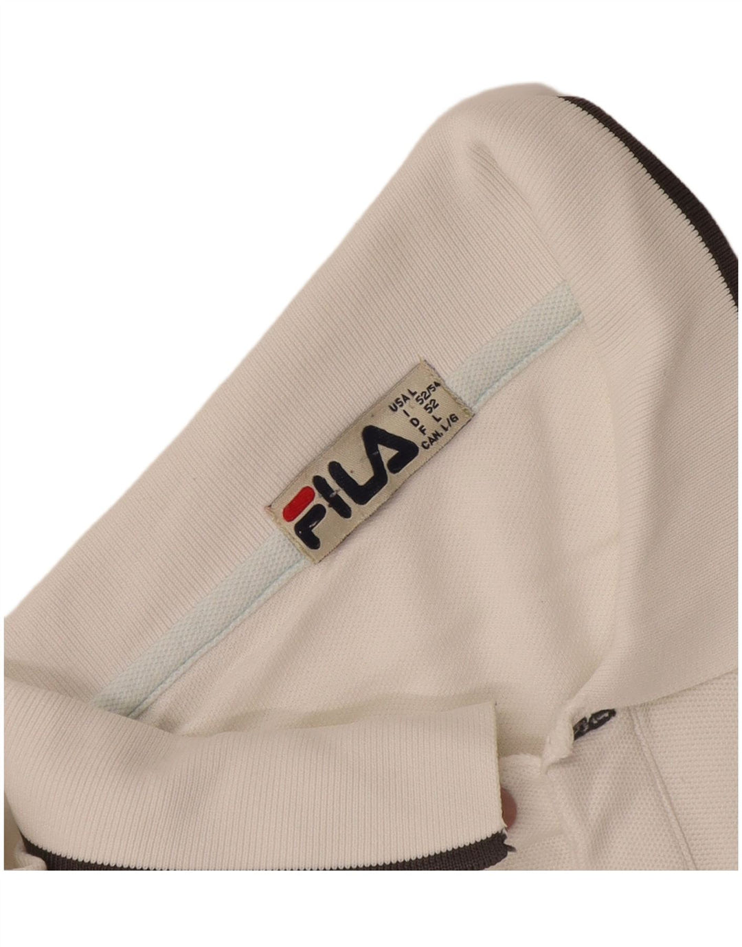 Fila Herre Polo Shirt IT 52 Stor Hvid