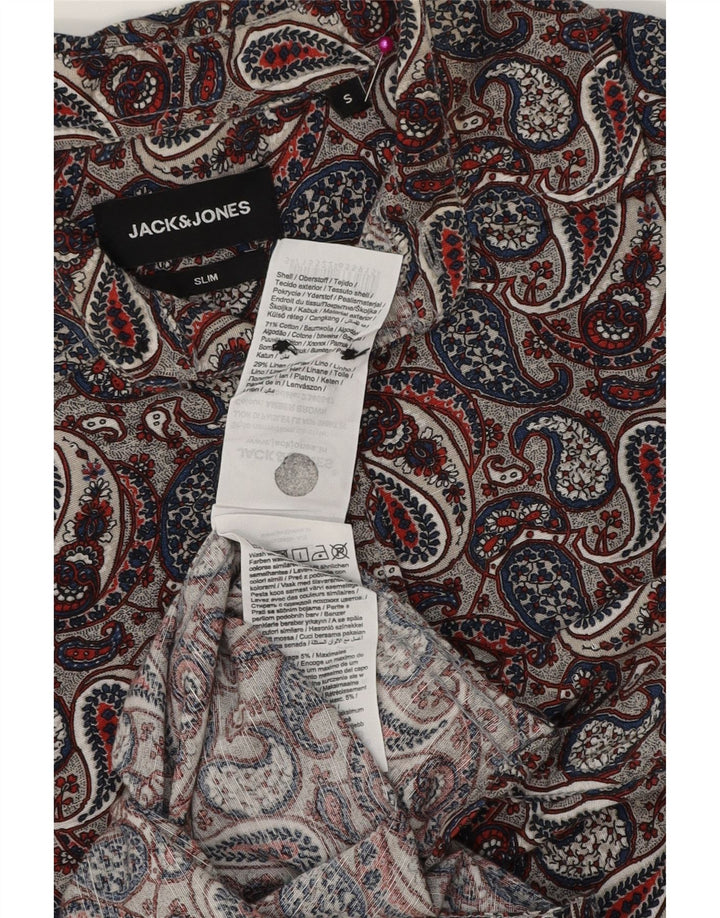 JACK & JONES Slim Fit skjorte til mænd Lille flerfarvet Paisley bomuld