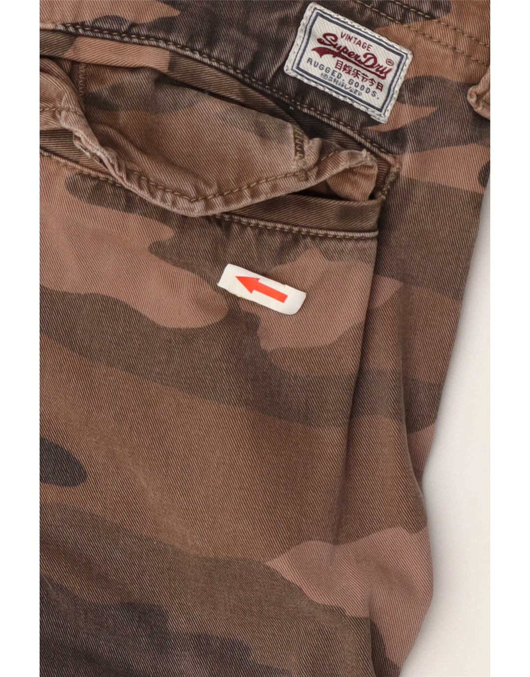 Superdry Herre Cargo Shorts Large W36 Brun Camouflage Bomuld