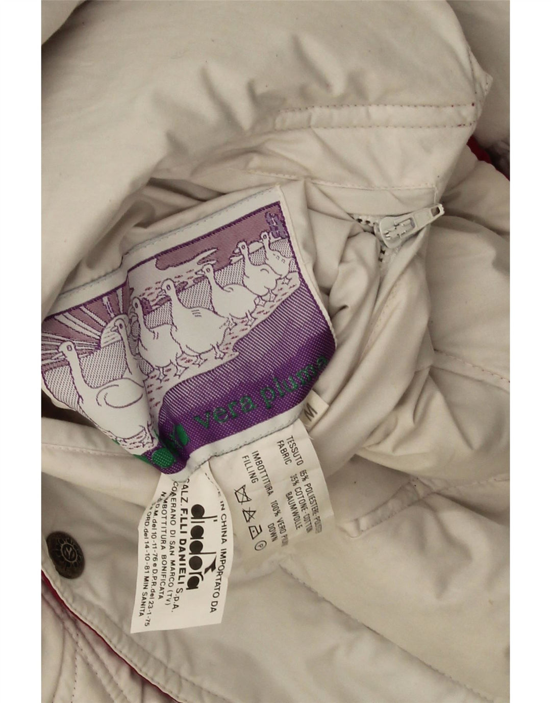 Diadora Herre Vendbar Loose Fit Polstret Jakke UK 38 Medium Pink Polyester