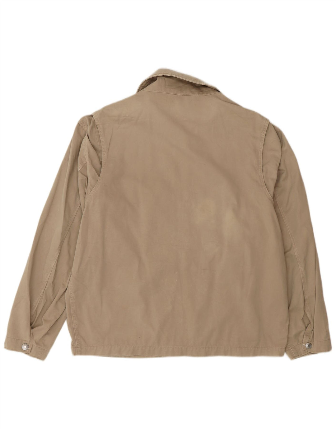 Vintage Bomber Jacket UK 40 Stor Beige Bomuld