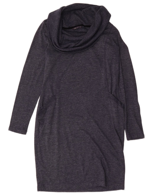 Marks & Spencer Dame Jumper Dress UK 10 Small Navy Blue Flecked