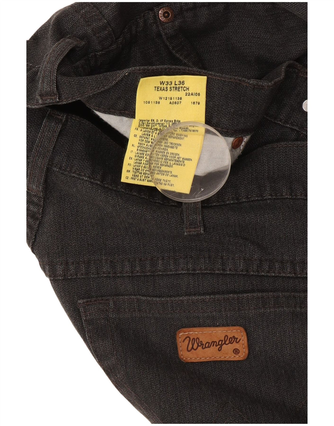 Wrangler Herre Texas Stretch Lige Casual Bukser W33 L36 Grå Bomuld