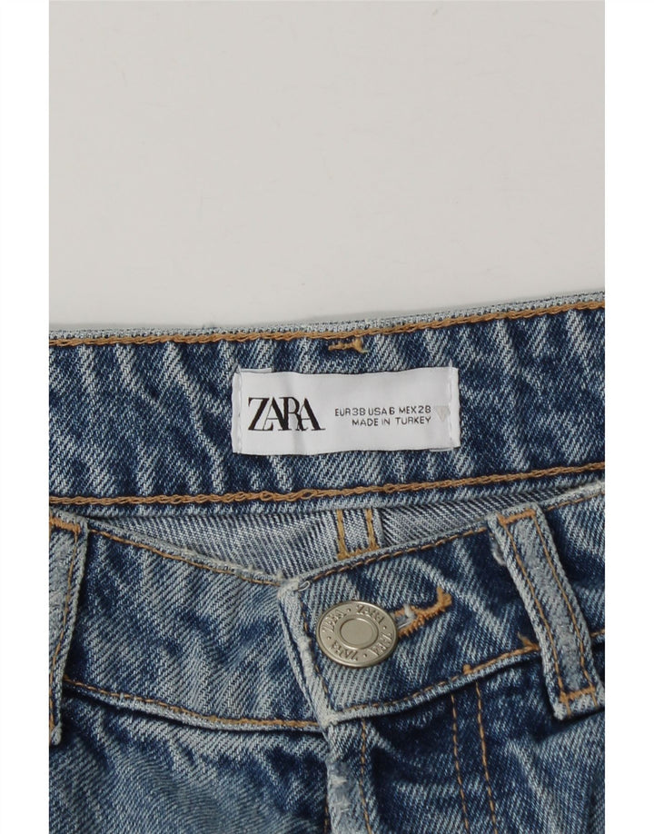 Zara Dame Denim Shorts EU 38 Small W28 Blue
