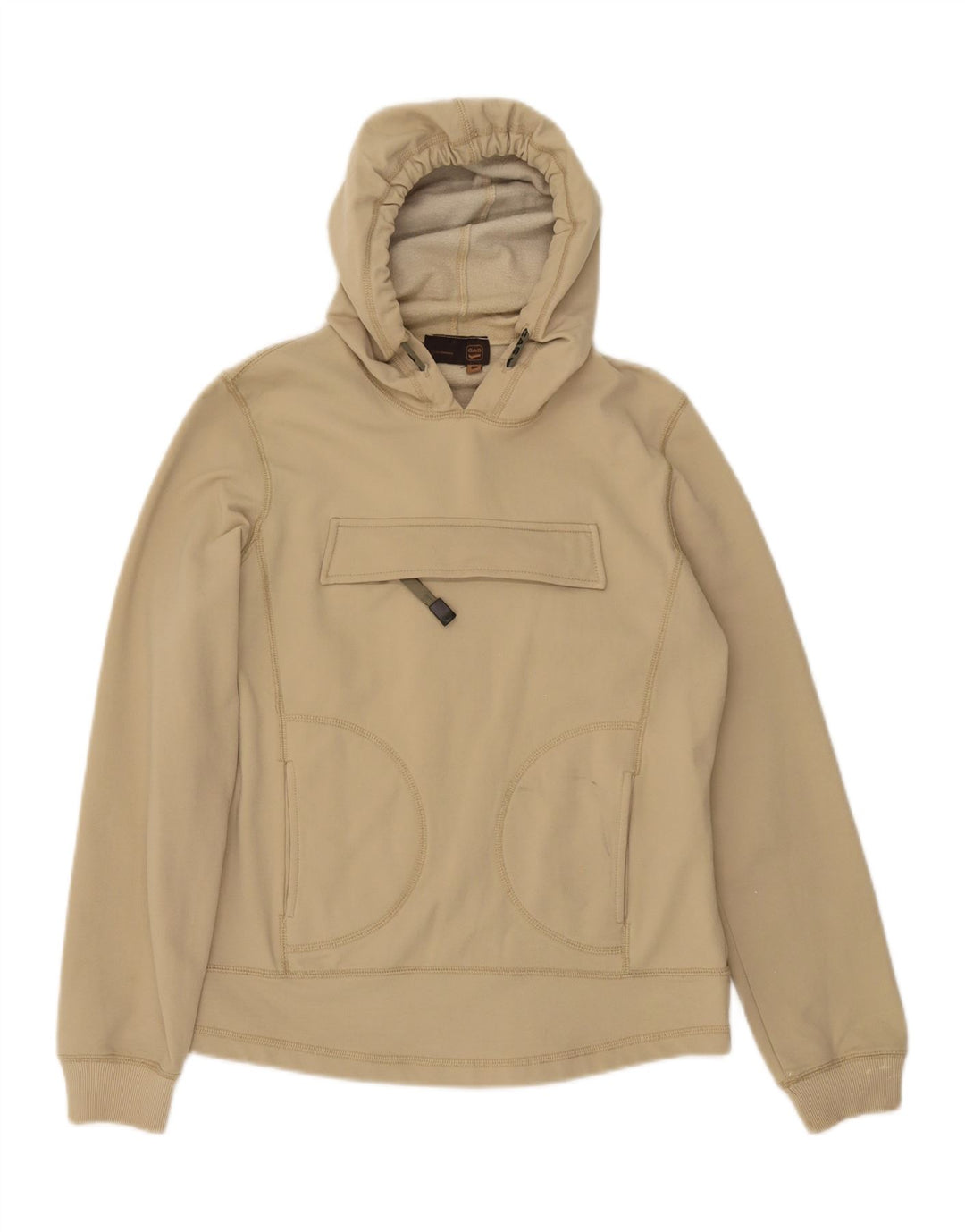 GAS Womens Hoodie Jumper UK 10 Small Khaki Polyamide Vintage Gas and Second-Hand Gas from Messina Hembry 