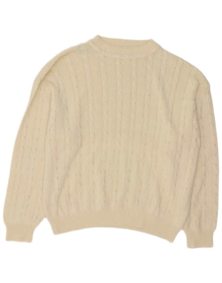 Benetton Herre sweater med rund hals XL Beige bomuld