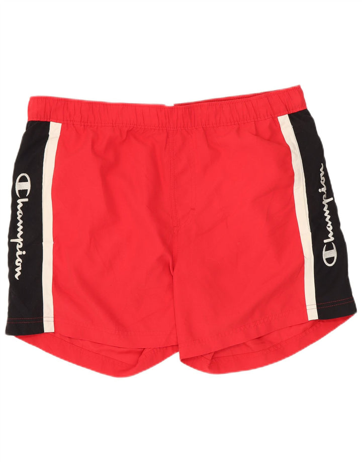 CHAMPION Grafiske svømmeshorts til mænd XL Rød Colourblock Polyester