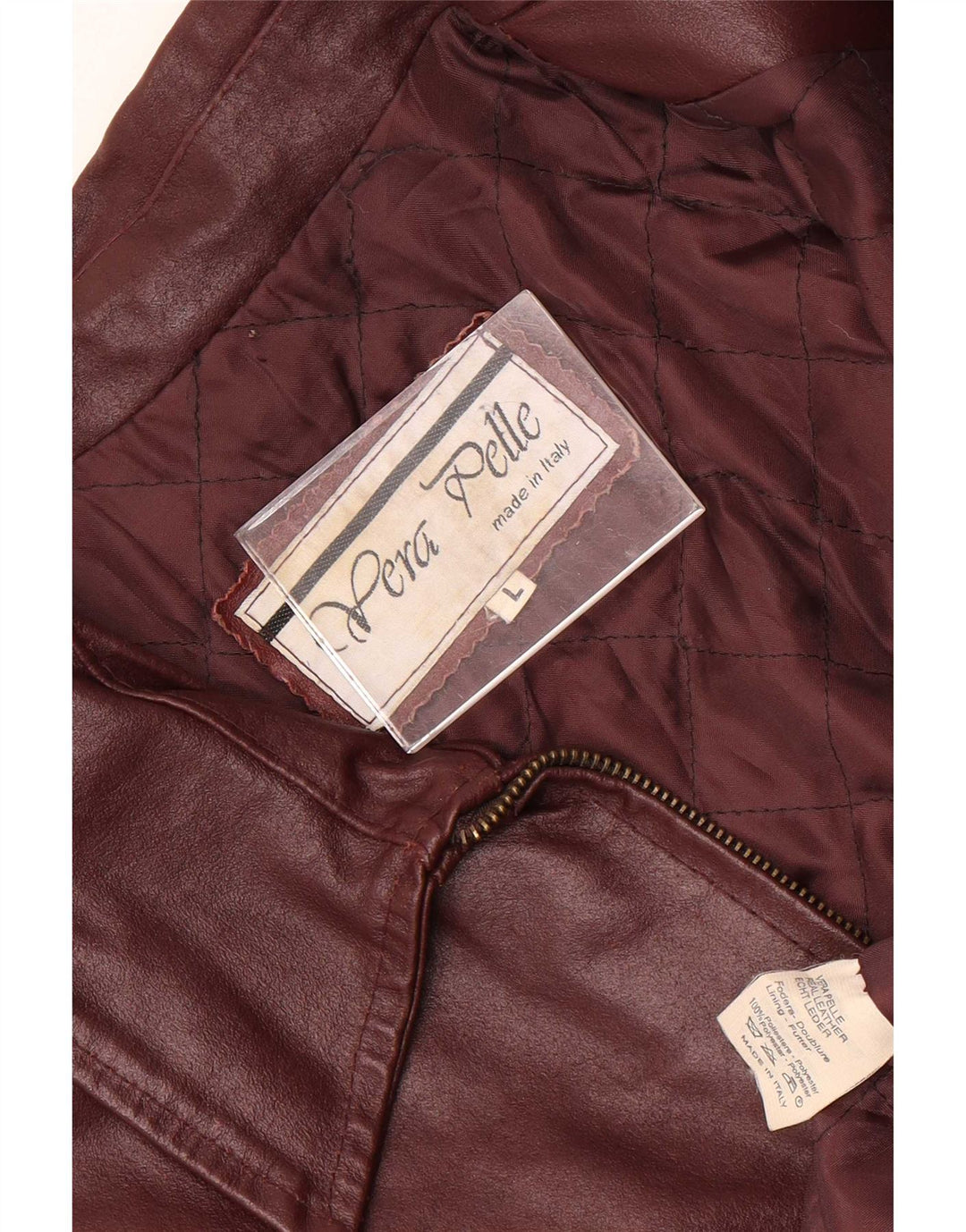 Vintage herre læderjakke UK 40 Large Burgundy