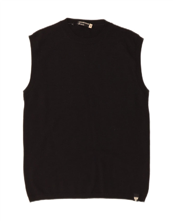 GUESS Womens Vest Tank Top UK 14 Large Black Polyacrylic Vintage Guess and Second-Hand Guess from Messina Hembry 