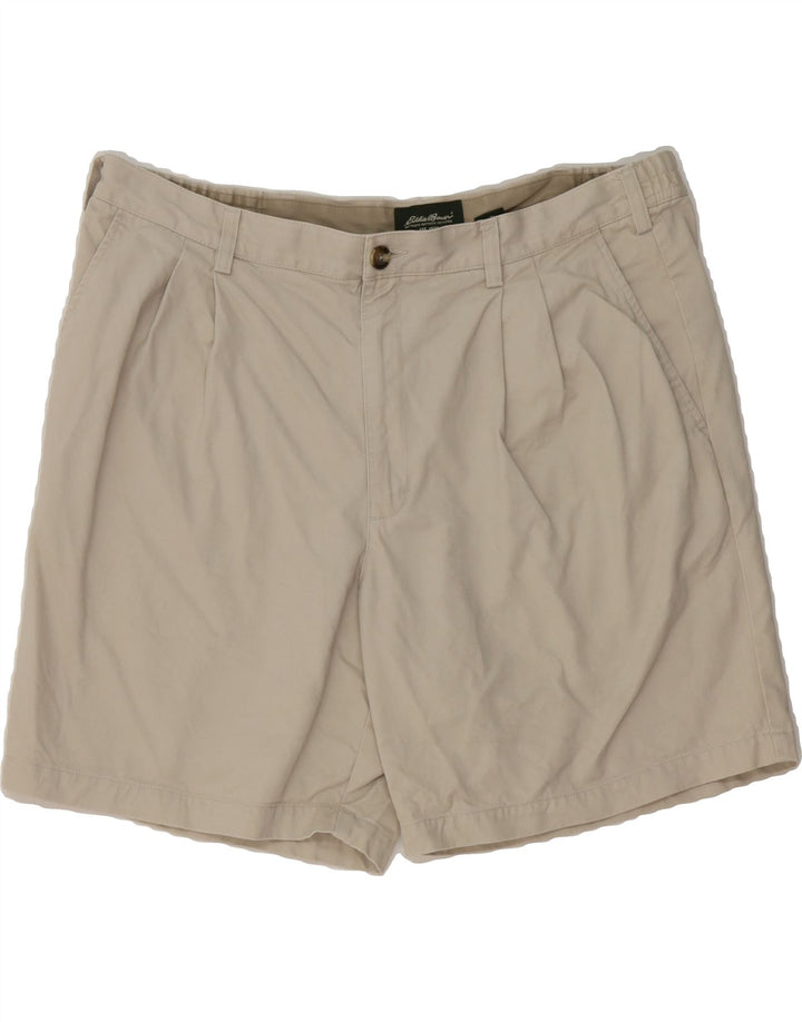 EDDIE BAUER Mens Pegged Chino Shorts W36 Large  Beige Cotton Vintage Eddie Bauer and Second-Hand Eddie Bauer from Messina Hembry 