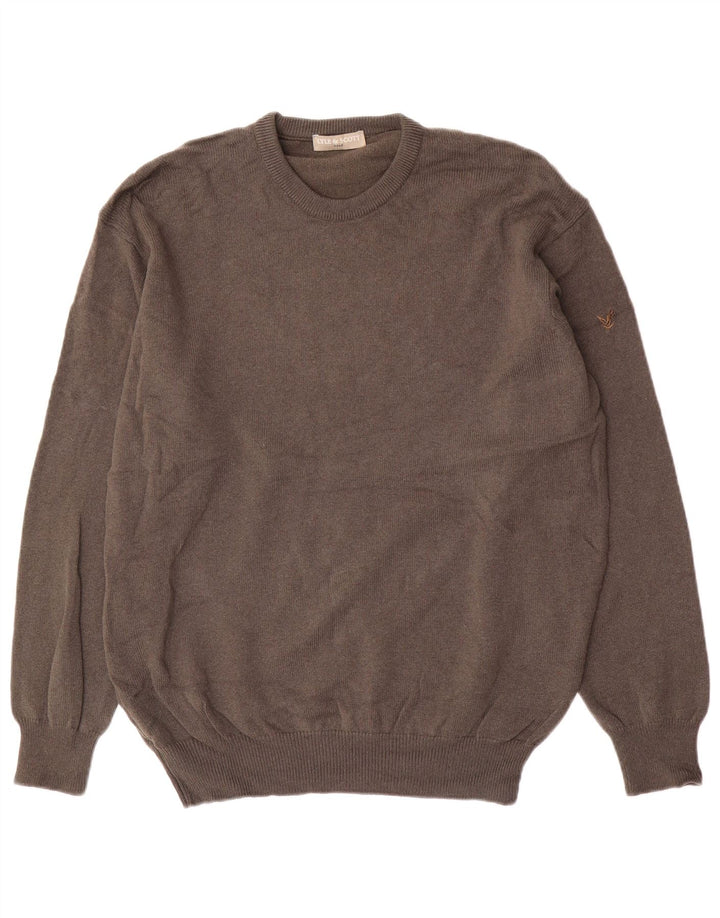 Lyle & Scott Herre golftrøje med rund hals, stor grå