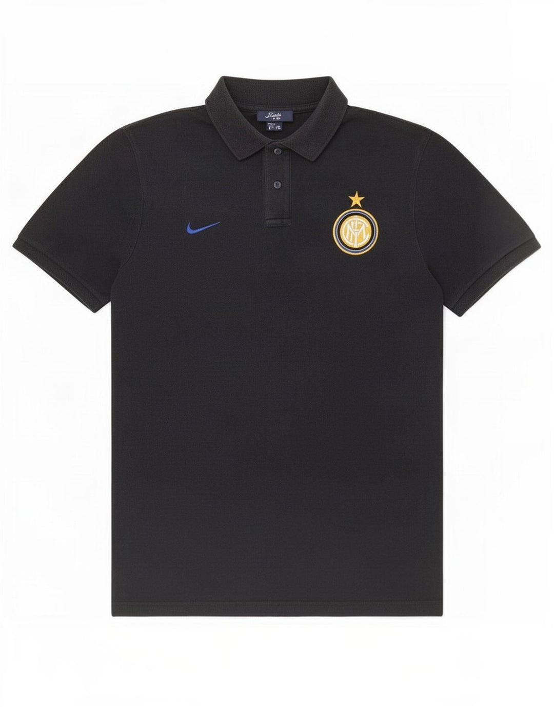 Nike Herre Inter Milan Polo Shirt Medium Sort Bomuld
