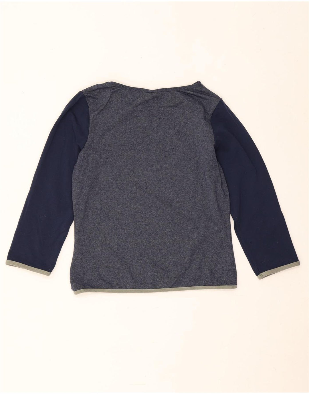 Nike Dame Top Langærmet US 4/6 Small Navy Blue Colourblock Nylon