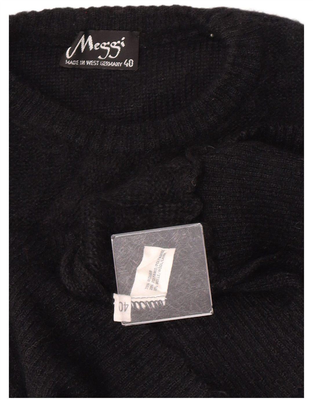 Meggi Dame Jumper Sweater EU 40 Medium Sort Mohair