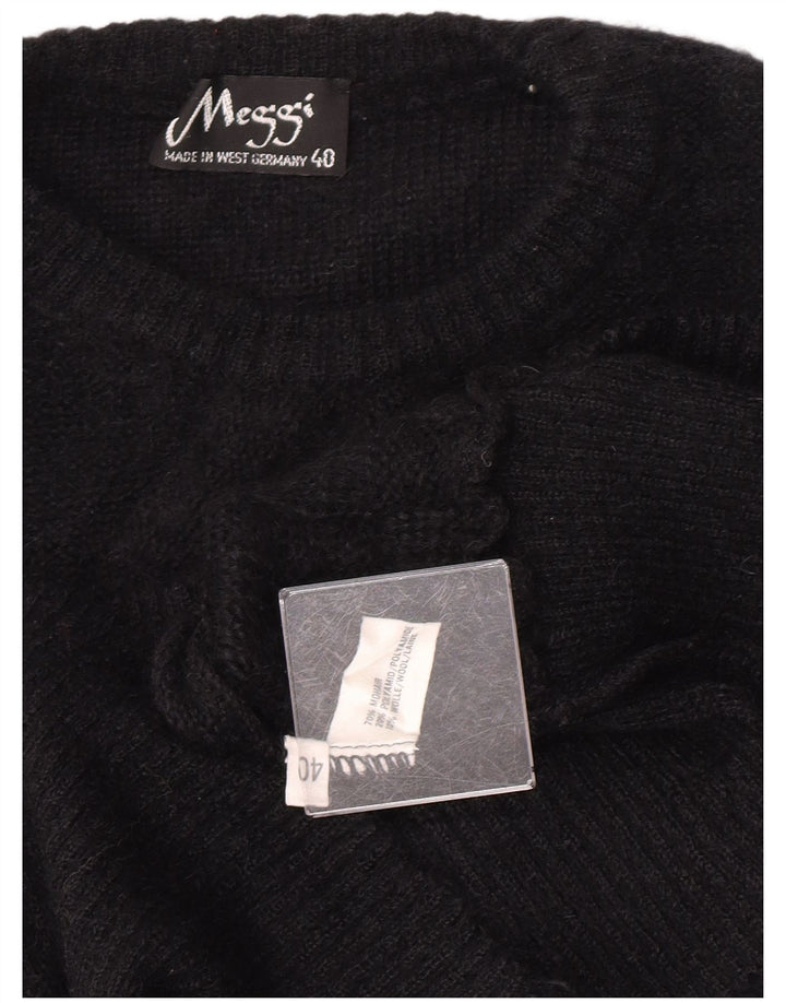 Meggi Dame Jumper Sweater EU 40 Medium Sort Mohair