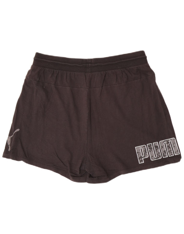 Puma Womens Graphic Sport Shorts 2XL  Black Cotton