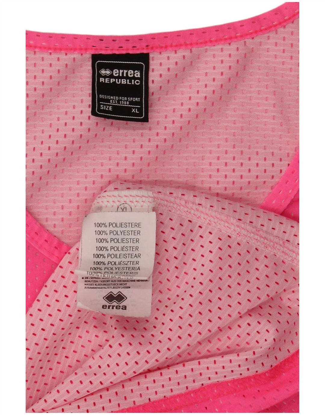 Errea Kvinders Grafisk Vest Top UK 18 XL Pink Floral Polyester