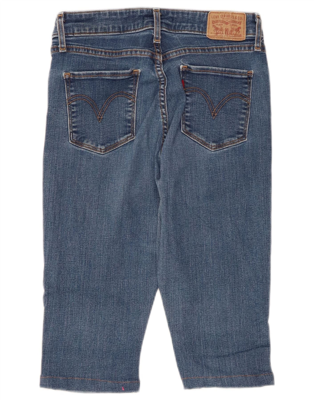 LEVI'S Dame Klassisk Mid Rise Skinny Capri Jeans US 6 Medium W26 L14 Blå