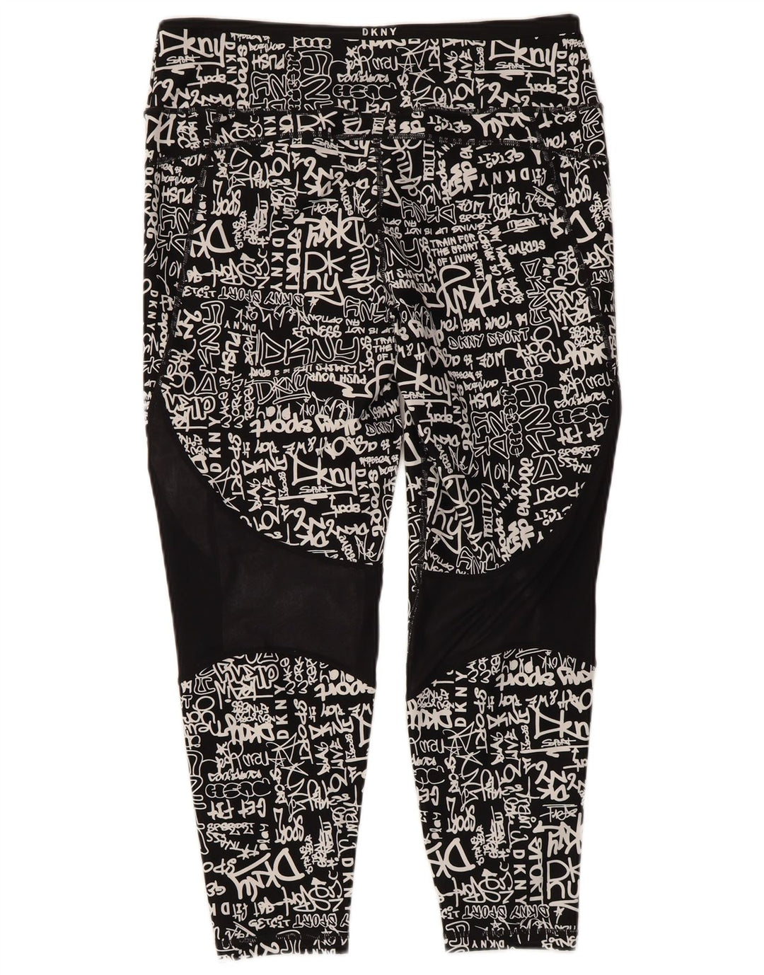 DKNY Grafiske Leggings til kvinder UK 18 XL Sort Nylon