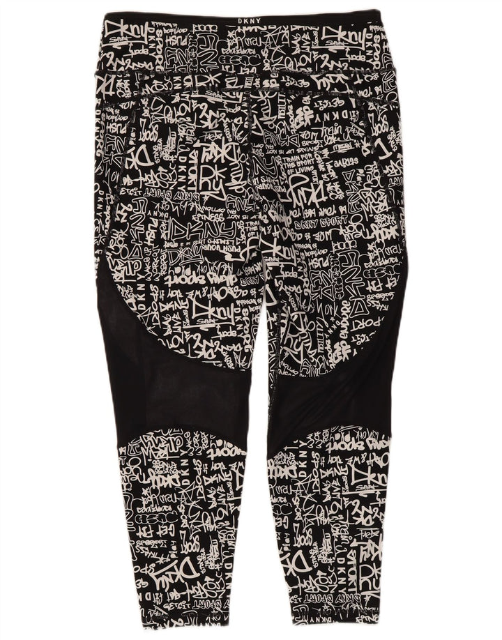 DKNY Grafiske Leggings til kvinder UK 18 XL Sort Nylon