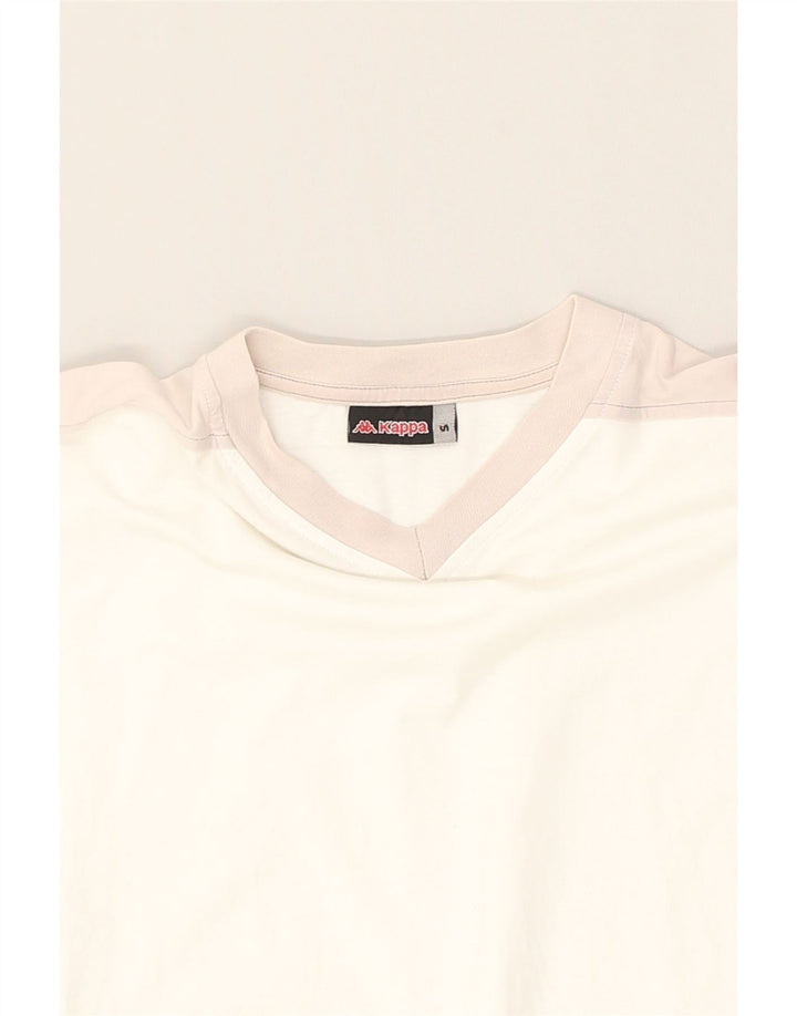 KAPPA Mens T-Shirt Top Small Off White Cotton | Vintage Kappa | Thrift | Second-Hand Kappa | Used Clothing | Messina Hembry 