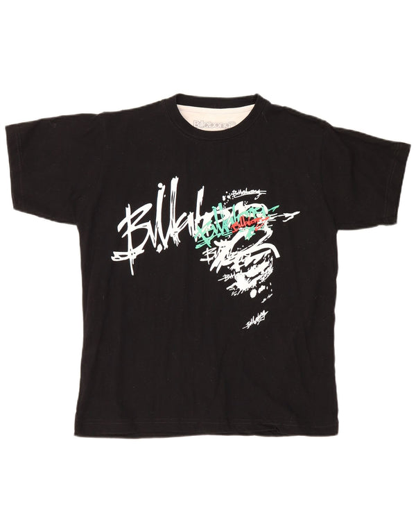 Billabong Dame Grafisk T-Shirt Top UK 14 Medium Sort